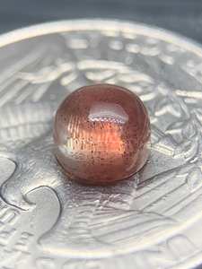 100% naturel Oregon Sunstone brun clair couleur rouge avec léger effet Schiller forme ronde Cabochons en vrac pour la fabrication de bijoux - Product Image 2