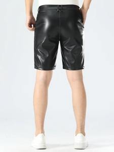 Pantalones cortos de cuero holgados de cintura alta de lujo de gran tamaño con múltiples bolsillos con estampado digital informal OEM al por mayor para hombres - Product Image 5