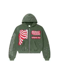Winter Unisex Vintage Acid Wash Solid Stand Collar Polyester/Cotton Breathable Windproof Fleece 2 1 <b>Tracksuit</b> Custom Logo - Product Image 3
