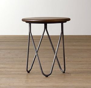 Tabouret haut vintage sans dossier en fer avec revêtement en velours, pliable et écologique pour appartement, hôtel, design d'accentuation - Product Image 2