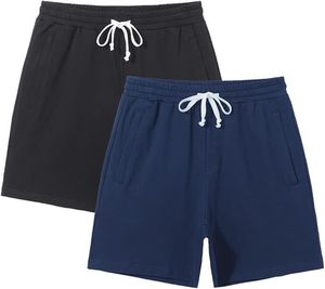 Short de sport pour homme, couleur unie, taille moyenne, décontracté, longueur genou - Product Image 5