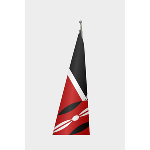 Custom Kenyan Indoor <b>Flag</b> with Digital Printing Aluminum <b>Pole</b> Silk Material - Product Image 3