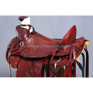 Western Ranch Saddle Tack Set Leather Wade pour l'équitation pour chevaux Tailles 14 "-18" Plusieurs couleurs disponibles - Product Image 2