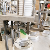 Machine de remplissage rotative automatique pour gobelets, pour lait concentré, café, yaourt, liquides, machine de remplissage et de scellage de gobelets pour les petites entreprises