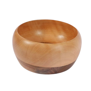 Tazón DE SERVICIO DE MADERA ecológico moderno de calidad Superior para Hotel restaurante forma redondeada Acacia madera fruta ensaladera - Product Image 5