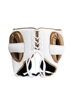 Transpirable 100% nueva llegada 2025 cuero de vaca Real logotipo personalizado Sparring Fighting Color negro y dorado Fly Boxing Set - Product Image 6