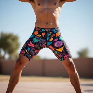 Workout Yoga Printed <b>Shorts</b> <b>Men's</b> High Quality Athletic <b>Compression</b> Sublimation <b>Shorts</b> <b>Men</b> Yoga Fitness Wear Printed <b>Shorts</b> <b>Mens</b> - Product Image 1