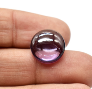 Cambio de color de corindón de Alejandrita de laboratorio (sombra clara) rondas cabujones calibrados parte posterior plana 3 MM a 15 MM piedra preciosa suelta - Product Image 4