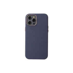 Funda de Silicona Netzy Luxury Leathersafe Azul Marino con Carga Inalámbrica para iPhone 12 Pro, 14 Plus y Otros Modelos, Antihuellas - Product Image 1