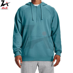 Sudaderas con capucha Unisex Quarter Zip para hombres y mujeres 400gsm algodón Terry Casual Crop Length sudaderas con capucha con patrón 3D Tops - Product Image 5