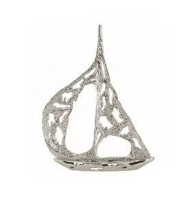 Sculptures en métal plaqué argent au design moderne Vaisselle élégante pour la décoration de mariage et d'événements multiples Cadeau d'arrivée chaude - Product Image 2