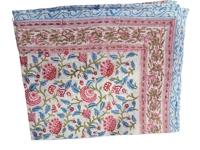 Paréo de plage indien imprimé à la main en coton 100% tricoté, motif floral, pour femme, taille 44 x 72 pouces, pièce unique