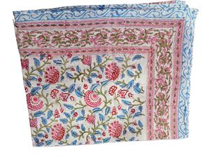 Sarong Pareo de plage en coton 100% imprimé à la main en Inde, motif floral, pour femmes, taille 44 x 72 pouces, pièce unique - Product Image 1