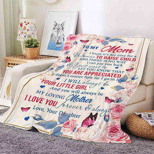 Cadeaux pour la fête des mères, best-seller, couverture en tricot personnalisée, design commémoratif, pour ma maman, couverture douce et chaude pour le canapé - Product Image 3