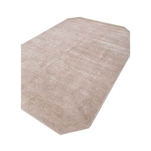 Tapis géométrique et abstrait en viscose tufté à la main Cera Ivory de 10 mm d'épaisseur pour la maison, le couloir et le salon, modèle TPV-50083 pour adolescents - Product Image 2