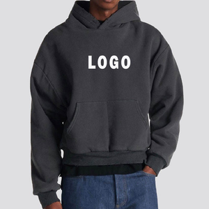 Sudadera con capucha para hombre de gran tamaño de 600gsm French Terry Essentials 100% algodón de peso pesado Regular Fit bolsillo de invierno - Product Image 5