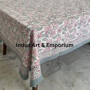 Couverture de Table en coton imprimé bloc de main indien meilleure qualité housse de Table en coton fait à la main - Product Image 2