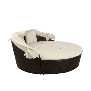 Nueva llegada tumbonas muebles de exterior marco de metal sofás de jardín 50Kg de peso tumbonas 185 mimbre de ratán Phu Linh Factory - Product Image 1