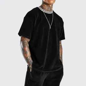 Short de sport d'été surdimensionné à séchage rapide en tissu 100% coton pour hommes, impression personnalisée, logo brodé, ensembles jumeaux, style formel - Product Image 3