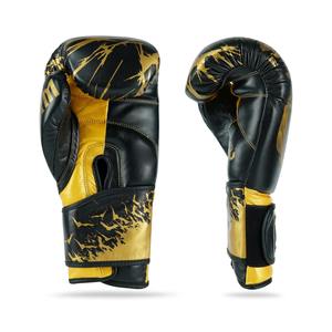 Guantes de Boxeo de Cuero Vacuno con Cordones, Impermeables, con Logotipo Personalizado de Alta Calidad, Equipo Profesional de Entrenamiento de Muay Thai, Artes Marciales de Primera - Product Image 3