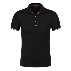 Polo à manches courtes pour homme, décontracté, blanc et noir, bloc de couleur, coton, tee-shirt de golf - Product Image 3