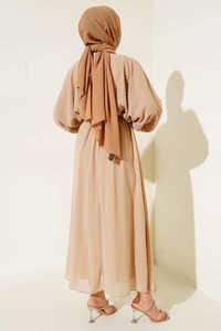 Nouvelle saison Satin femmes été modeste ethnique islamique robe dubaï musulman mode caftan tunique fait turc Abaya robe - Product Image 3