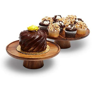 Support de service moderne en bois pour gâteaux et desserts, plateau de service en bois massif pour outils de dessert, lavage à la main uniquement, origine Turquie - Product Image 2