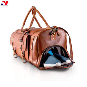 New Arrival Cowhide Leather Luxury <b>Men</b> Premium Leather Outdoor Duffel Travel Duffle <b>Weekender</b> <b>Bags</b> Low Cost Wholesale Price - Product Image 3