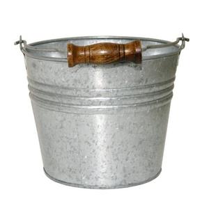 Jardinière de fleurs en métal galvanisé de forme ovale avec poignée pour l'entrée de la maison et la décoration de jardin jardinières faites à la main - Product Image 6