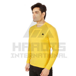 Camisetas lisas con diseño único y cuello redondo para hombre, camisetas de manga larga de tela cómodas al por mayor - Product Image 5