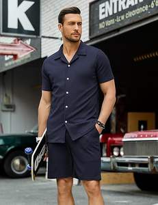 Conjuntos de Camiseta y Pantalones Cortos Casuales de Verano para Hombre, Estilo Urbano, Estampado, Venta al por Mayor, Conjunto de Camiseta y Pantalones Cortos de Alta Calidad para Hombre - Product Image 3