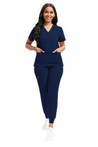 Conjunto médico para mujer, pantalones para correr, uniforme de enfermería, cuello transpirable, uniformes hospitalarios - Product Image 6