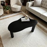 Table basse moderne en bois écologique noire pour salon avec design élégant et rangement pour la maison et le bureau, meubles élégants