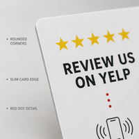 Carte de poche NFC personnalisable pour avis Yelp, carte en acrylique à clipser pour les commentaires des clients dans les cafés, salons, commerces et au comptoir d'accueil