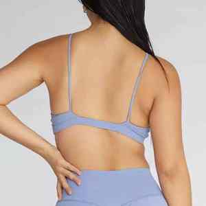 Soutien-gorge de sport OEM de haute qualité à impression numérique et devant croisé, vêtements de sport rembourrés en spandex pour gymnastique et yoga pour femmes - Product Image 3