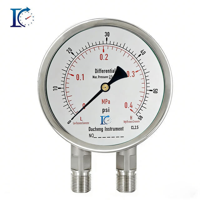 Diameter 150mm Stainless Micro Pressure Gauge Differential for Filter Equipment