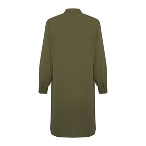 Túnica Básica Haki - Blusa Transpirable de Viscosa con Cuello Mao, Prenda Moderna para el Día a Día - Product Image 3