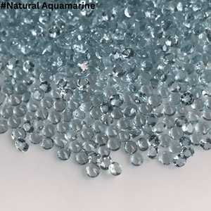 Venta al por mayor de piedras preciosas sueltas de aguamarina natural azul, facetadas, de forma redonda, para la fabricación de joyas, tamaño pequeño, de 1 mm a 3 mm. - Product Image 6