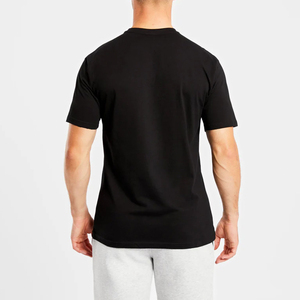 เสื้อยืดกีฬาผ้าฝ้ายแขนสั้นของผู้ชายพิมพ์โลโก้พอดีตัวปกติ - Product Image 2