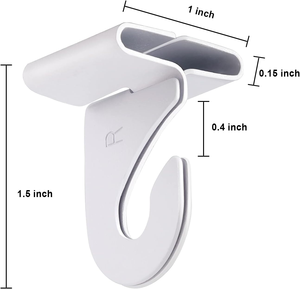 Crochets de suspension en vrac pour plafonds suspendus en salles de classe, crochets de suspension en métal pour dalles, clips en T robustes en aluminium blanc - Product Image 6