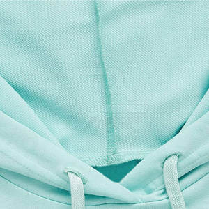 Último estilo de color sólido mujeres Crop Top sudaderas con capucha al por mayor de las mujeres personalizadas Crop Top sudaderas con capucha - Product Image 3