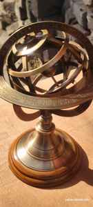 Antique <b>Vintage</b> Zodiac Armillary Brass Sphere <b>Globe</b> Art Deco Handmade Wedding Decor (Medium Antique Brass) - Product Image 3