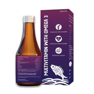Multivitamine avec Oméga 3 Sirop (200 ml) avec emballage personnalisé - Product Image 2