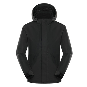 YLS Sudadera con capucha ligera para hombre, chaqueta impermeable de manga larga para exteriores para gimnasio, botón informal, transpirable a prueba de viento - Product Image 3