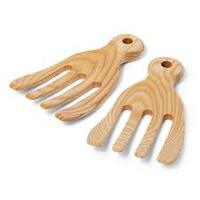 Set Peralatan Sajian Salad Modern Ramah Lingkungan dari Kayu Alami 100% dengan Garpu, Ukuran & Desain Dapat Disesuaikan, Aksesoris Dapur Rumah, Penyimpanan