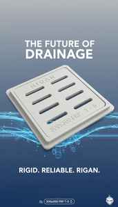 Couvercle de manhole carré noir 24x24 en PRV (Plastique Renforcé de Fibres) avec armature en acier et grille en fer, protection UV, écologique et étanche - Product Image 3