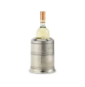 Aluminium Wine <b>Cooler</b> Round Tabletop Modern Design Vertical Pattern Eco-Friendly Handmade Durable for Dining <b>Room</b> - Product Image 1