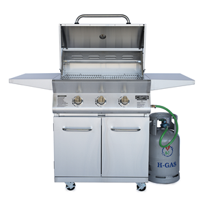 Barbecue à gaz au prix le plus bas 3 brûleurs Inox 304 BBQ extérieur non enduit facilement assemblé pour la cuisson au restaurant - Product Image 2