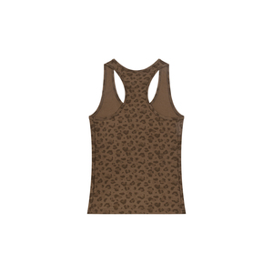 Camiseta sin mangas de punto con estampado de leopardo para mujer, transpirable, informal y básica - Product Image 2