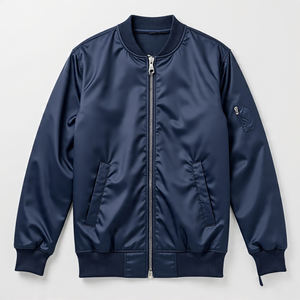 Chaqueta Bomber MA1 para Hombre, Estilo Aviador, Cierre Frontal con Cremallera, Logotipo, Ecológica, Resistente al Viento, Reversible y Transpirable - Product Image 3